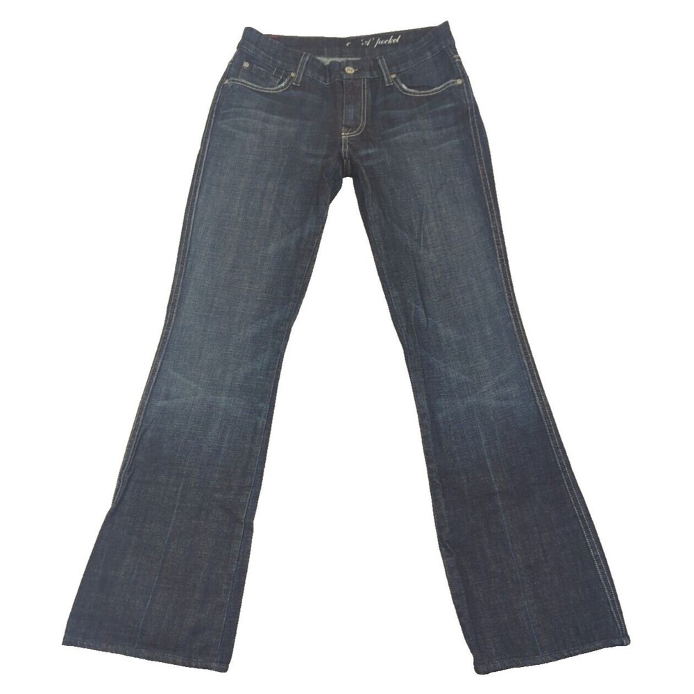 7 for All Mankind Womens Jeans A Pocket Bootcut Flare 29 Made in USA Low Rise